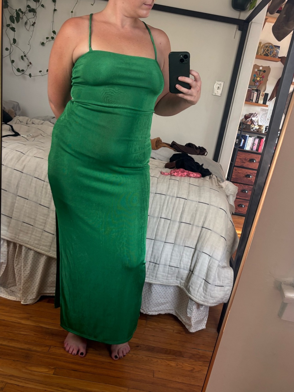 Wild Fable Green Spaghetti Strap Maxi Dress